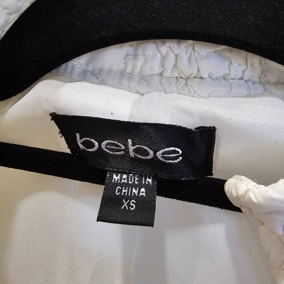 Bebe White Quilted Zip Jacket Size XS - Picture 2 of 4
